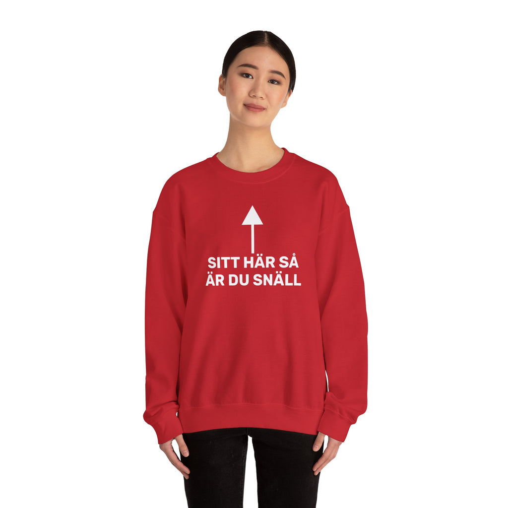 Sweatshirt - SITT HÄR SÅ ÄR DU SNÄLL