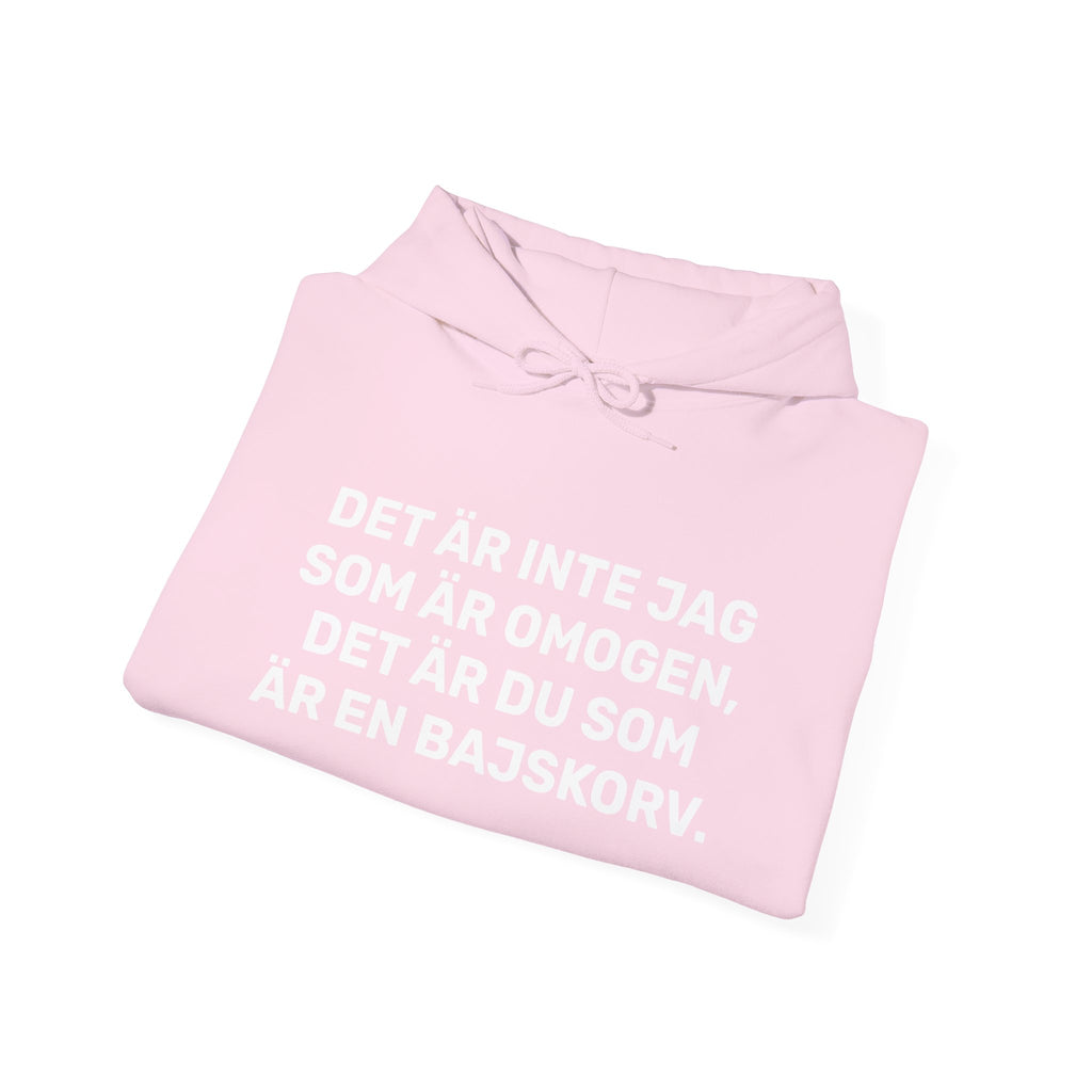 Hoodie - DET ÄR INTE JAG SOM ÄR OMOGEN